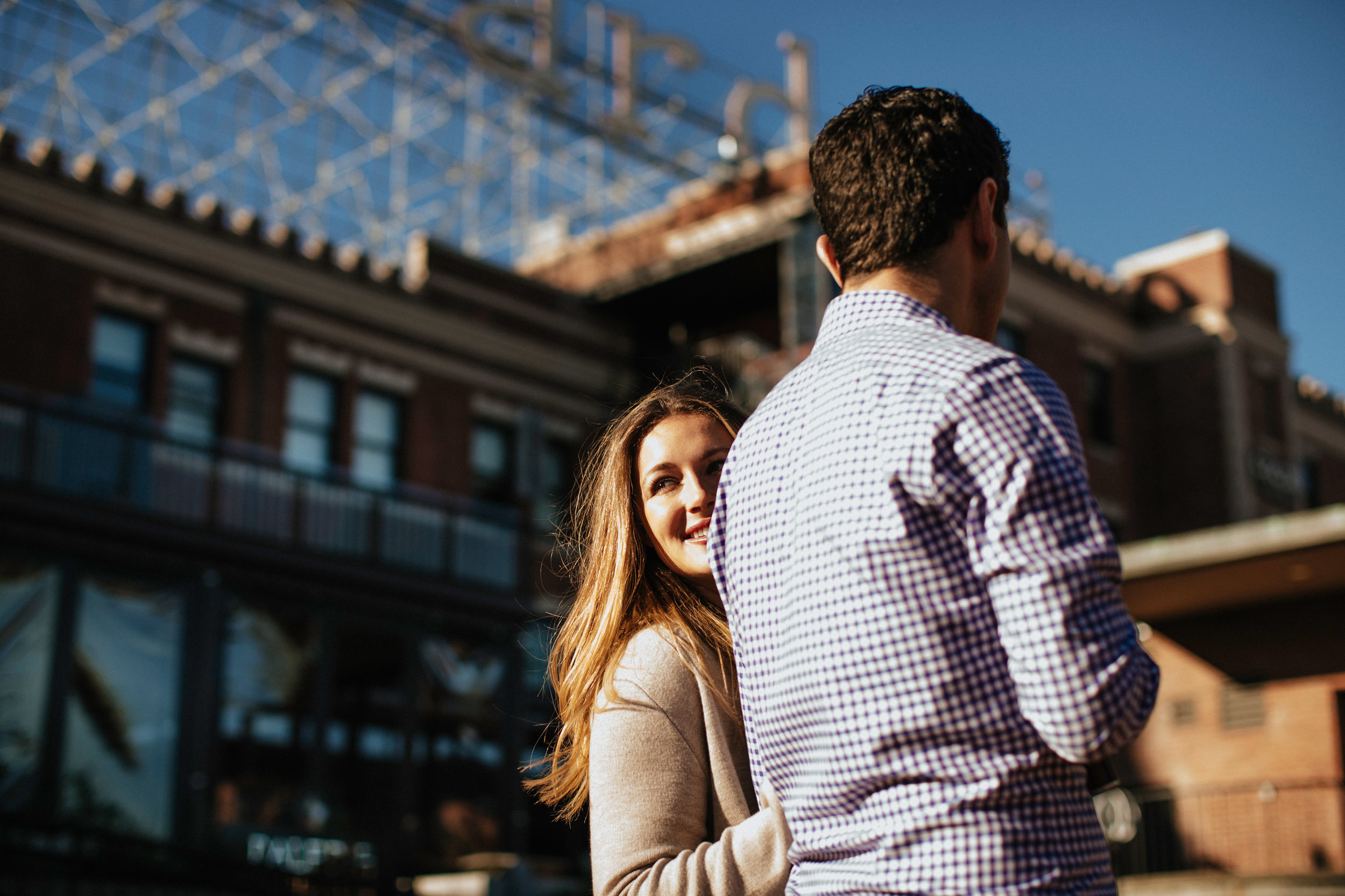 Couple walking around san francisco